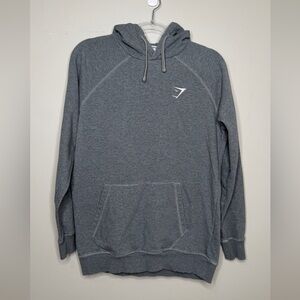 Gymshark Gray Pullover Crest Hoodie Small